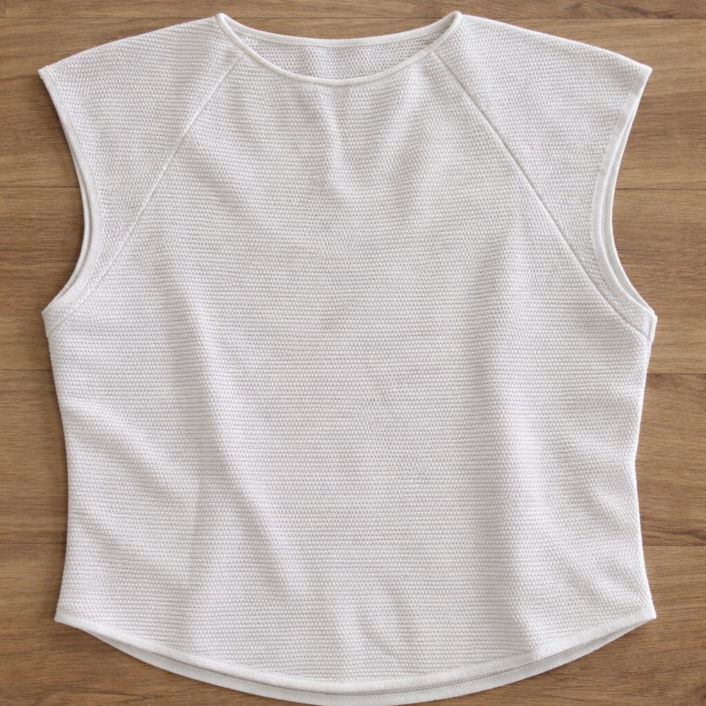 HALARA Textured Waffle Knit Gray Crop Top